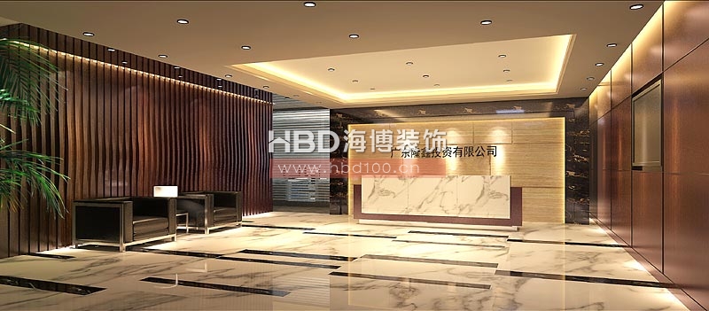 广东隆鑫投资公司珠江新城写字楼装修 前台设计