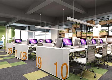 百田信息科技公司总部办公楼设计装修