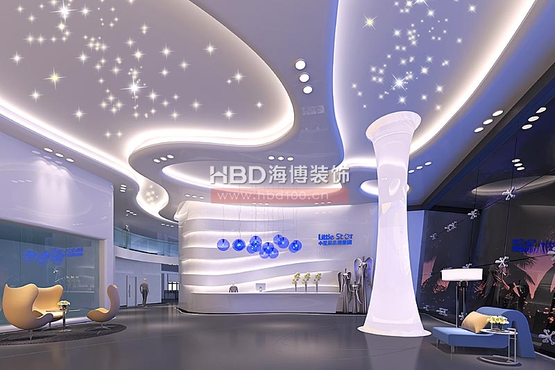 小星辰服饰公司办公室装修 展厅