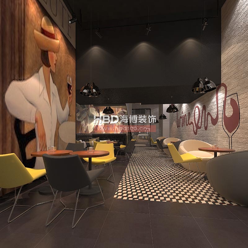 拉马莉娜西餐厅设计装修 品酒区设计