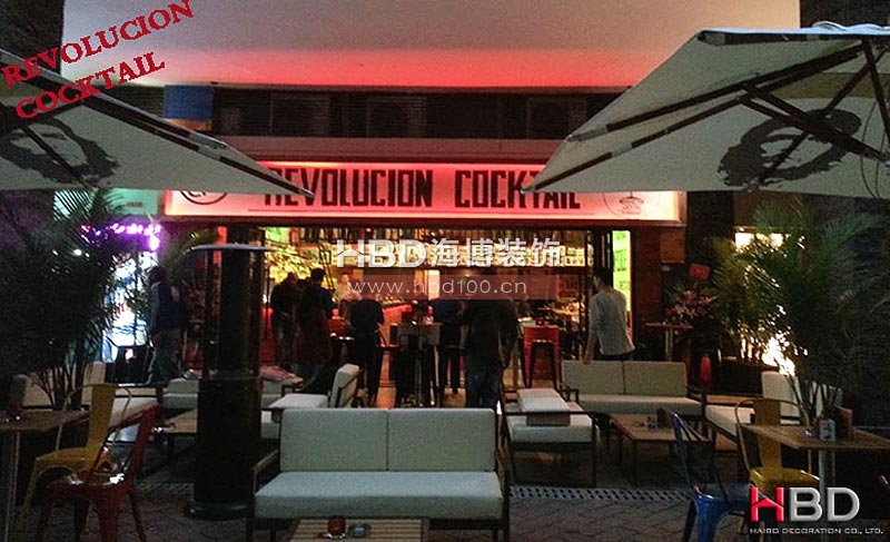 兴盛路酒吧设计REVOLUCION COCKTAIL 酒吧门头设计