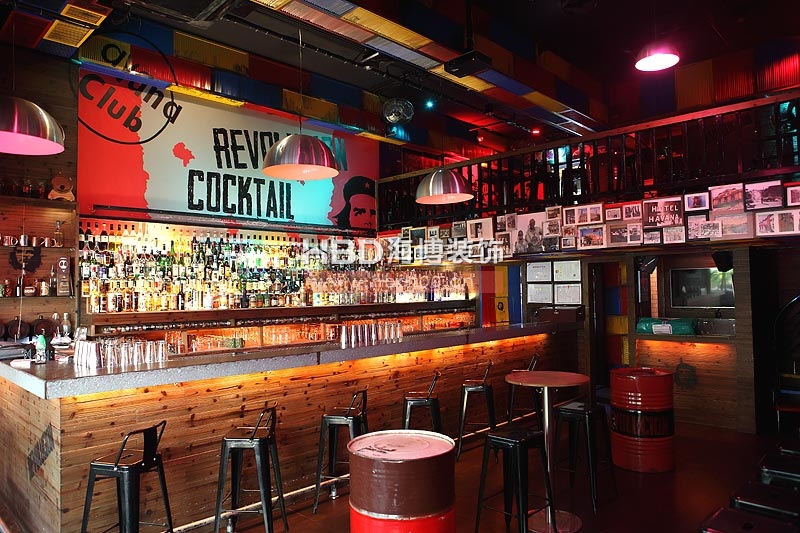 兴盛路酒吧设计REVOLUCION COCKTAIL 酒吧收银台设计