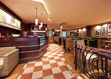 广州咖啡厅设计装修 COSTA远景路店