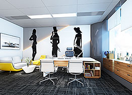 天花板、墙面、地面——办公室装修三大材料用法