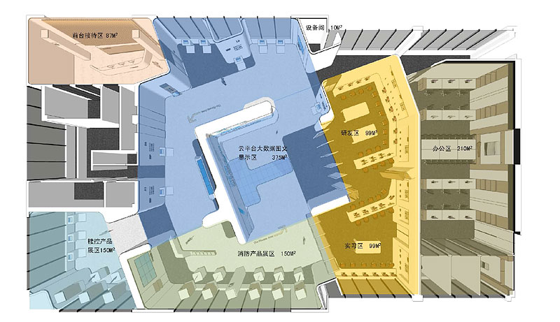 保得威尔展厅设计 鸟瞰图