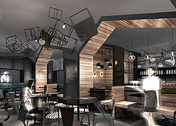 广州高格调金融中心法式餐厅设计 Demi Deli迪次方