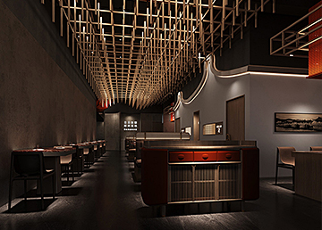 广州餐厅装修设计 潮食门潮式围炉